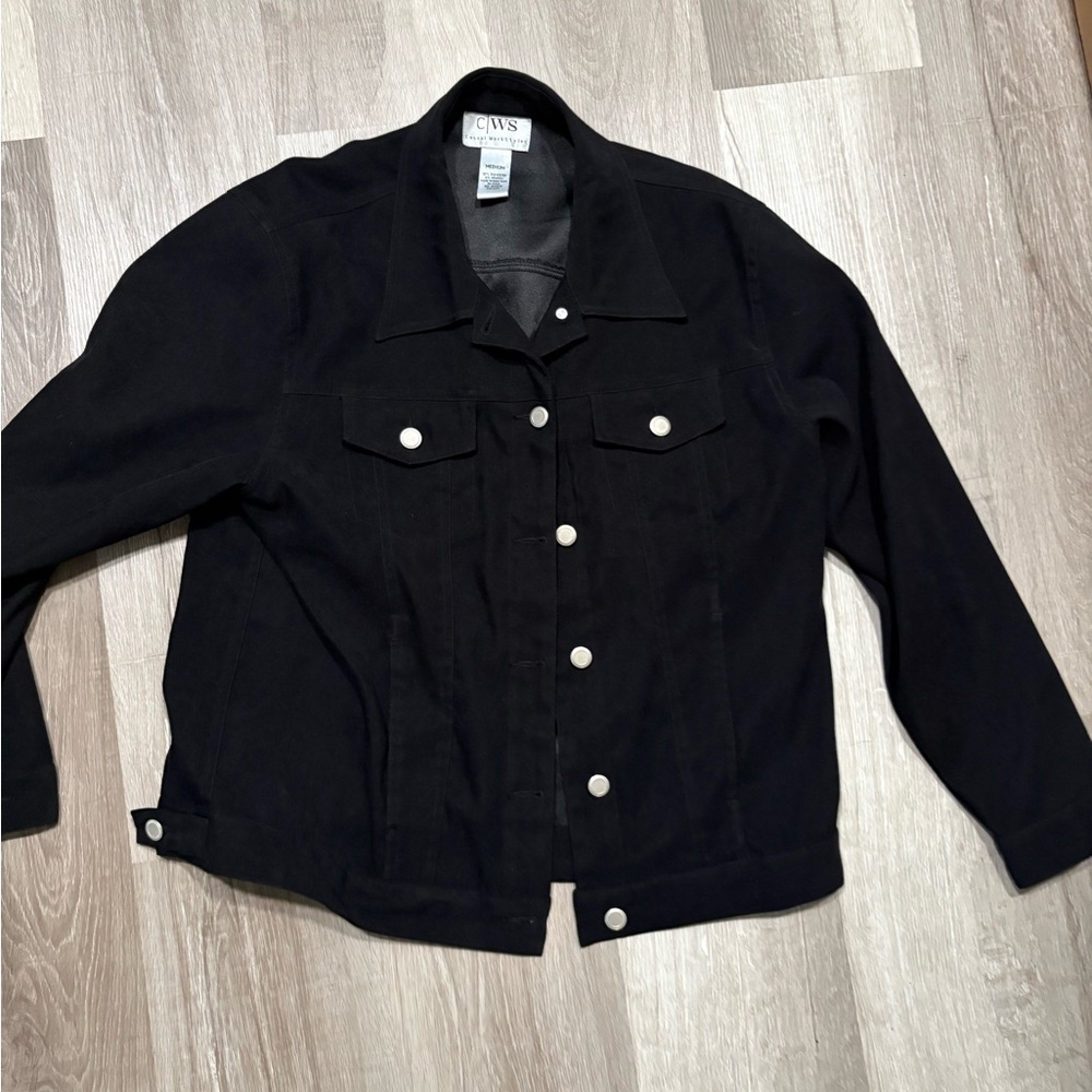 Classic Black Men's Shirt Jacket